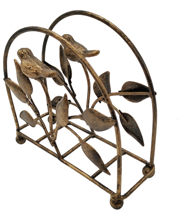 Owlgift Cast Iron Bird & Tree Classic Napkin Holder/Tabletop Freestanding Tissue Dispenser, Bronze - Image 5